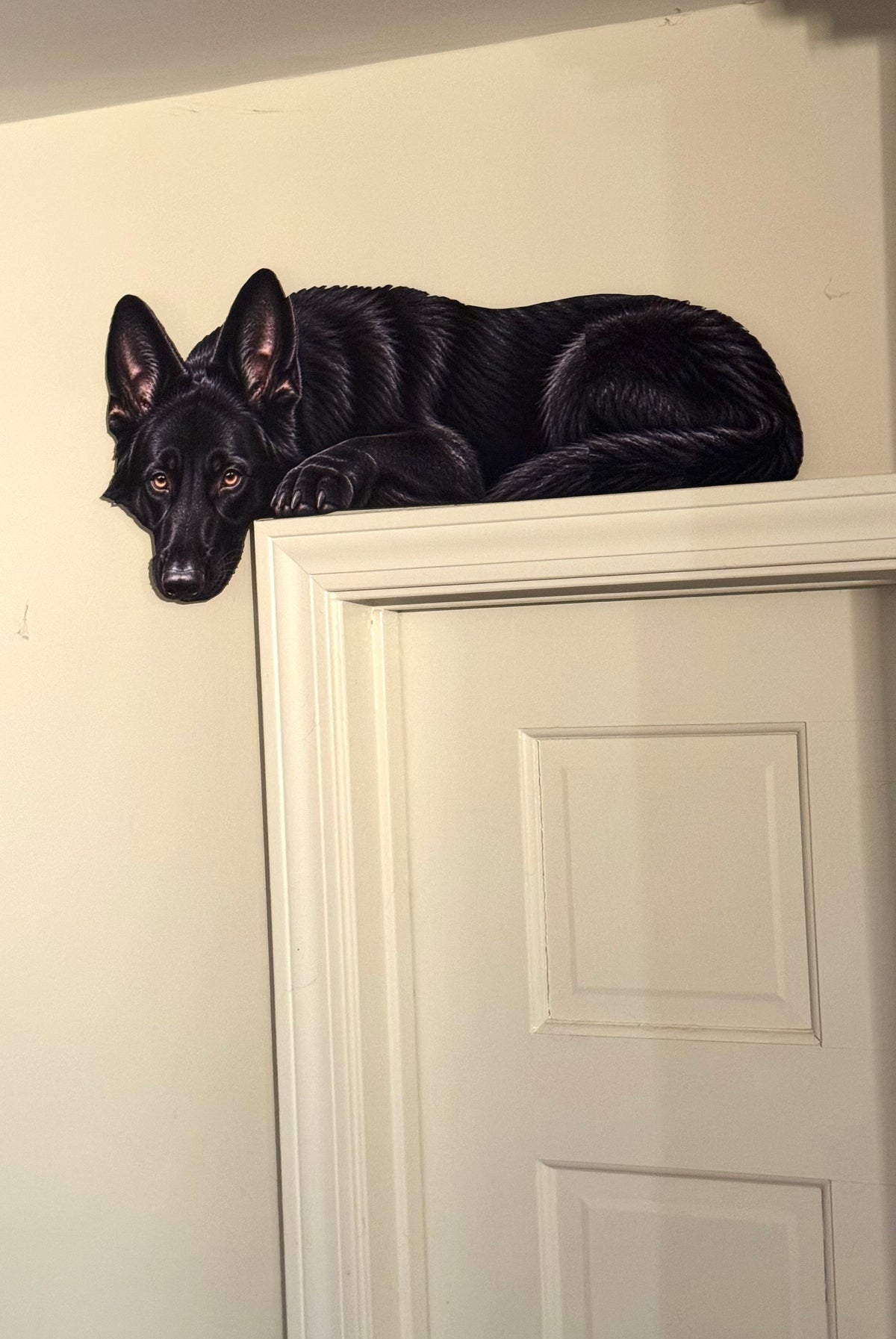 Black German Shepherd Door Topper | Over the Door German Shepherd Décor | GSD Lover Gift.