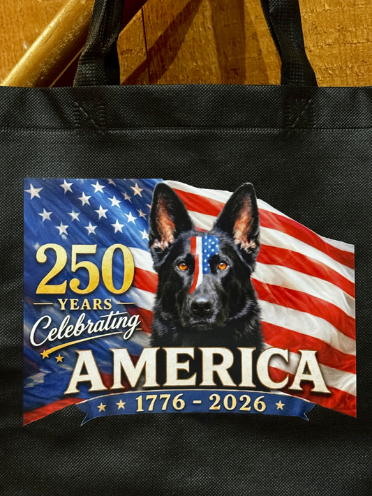 4th of July German Shepherd Tote Bag