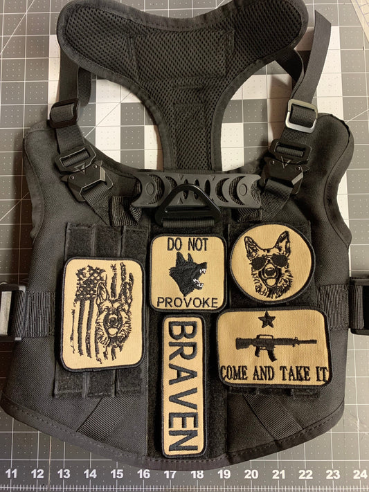 Guard Dog Patch, German Shepherd Patch, Do Not Provoke Patch, Dog Vest Harness Patch, K9 Harness Patch