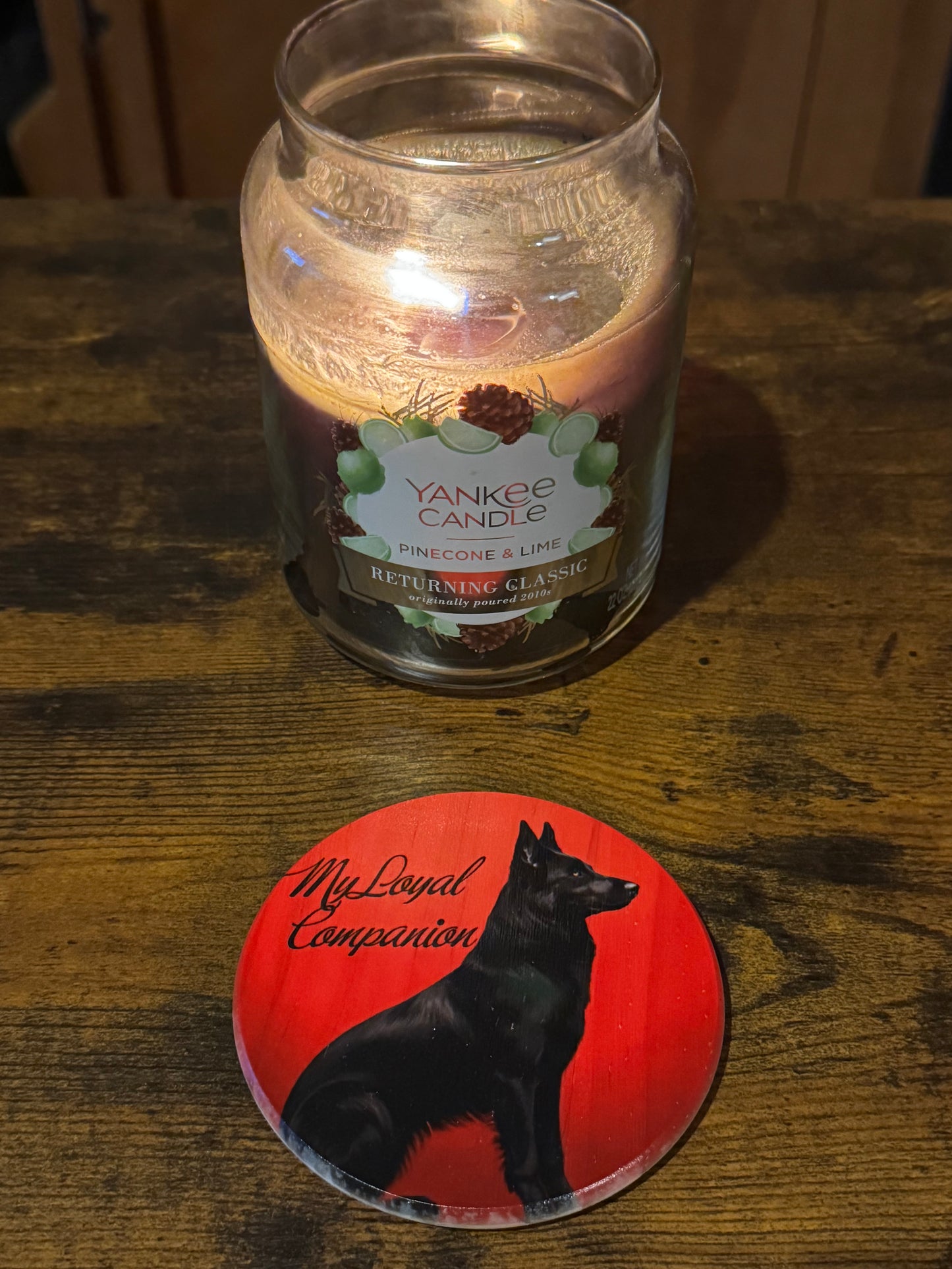 Red Moon German Shepherd Coasters
