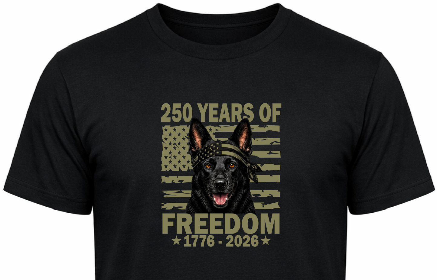 Green Flag German Shepherd T-Shirt | Patriotic GSD Tee