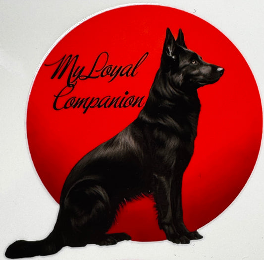 Decal - German Shepherd Red Moon UV cured