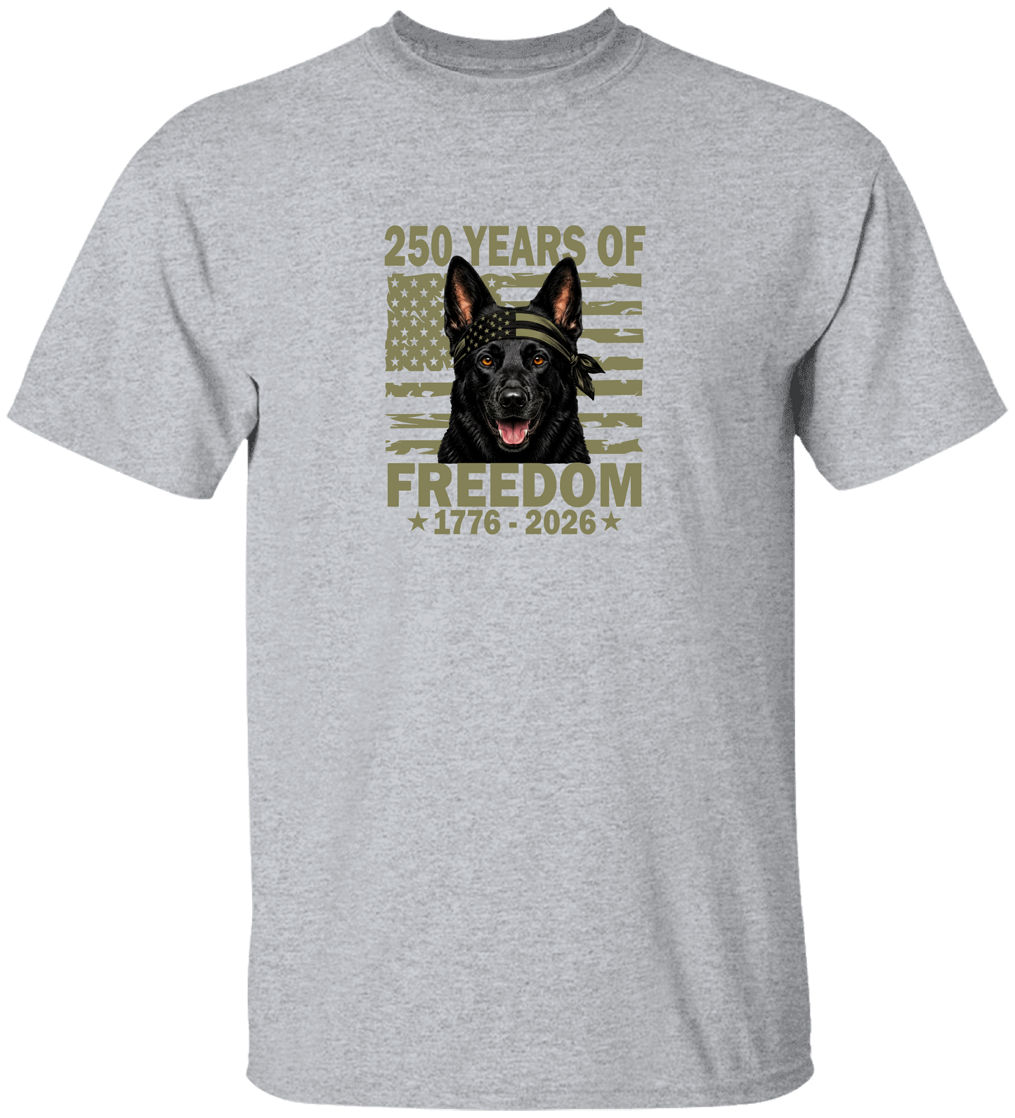 Green Flag German Shepherd T-Shirt | Patriotic GSD Tee