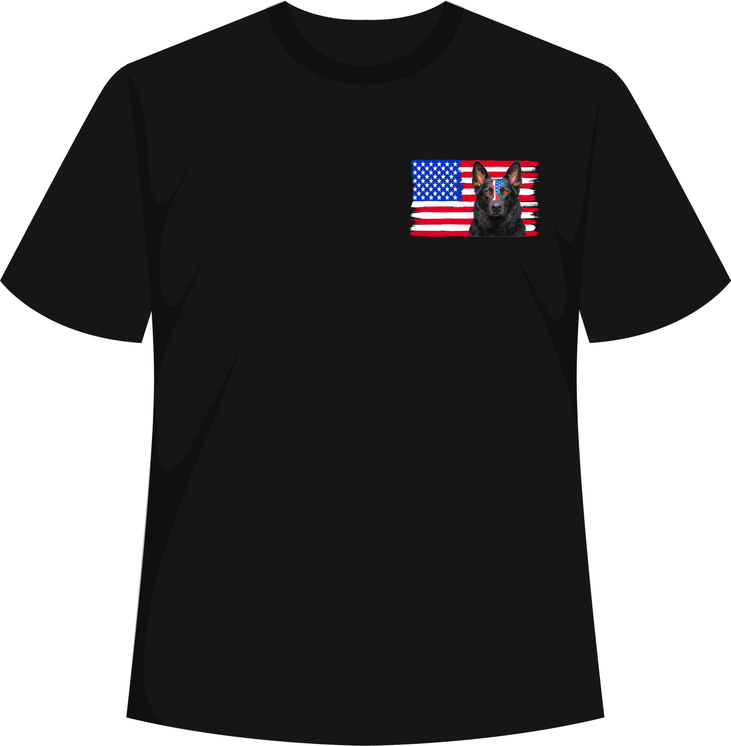 Patriotic German Shepherd Hoodie "or" T Shirt