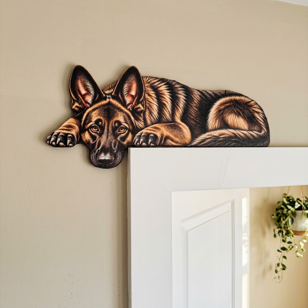 Black German Shepherd Door & Window Topper – Holiday & Seasonal Charms