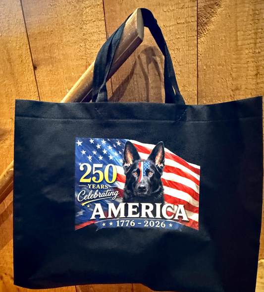 4th of July German Shepherd Tote Bag