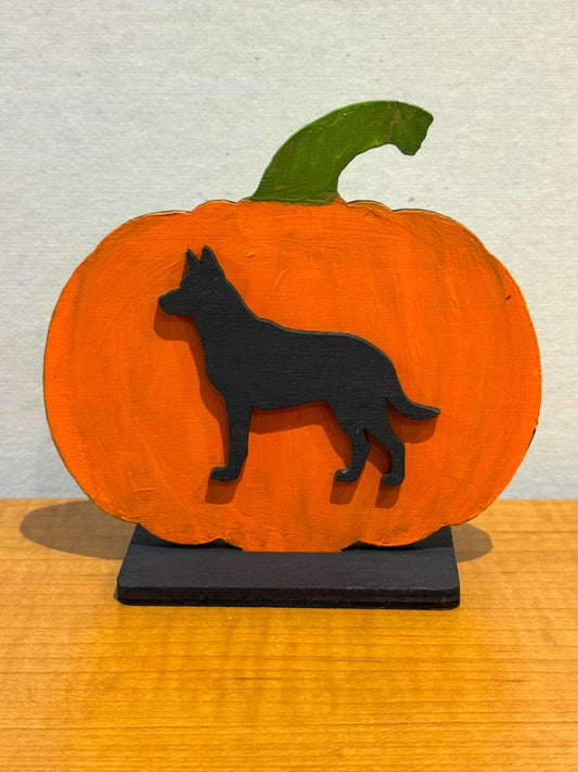 DIY German Shepherd Pumpkin Birch Wood Blank Kit