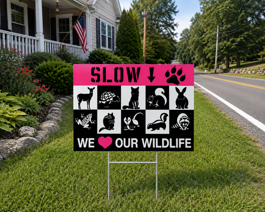 Slow - Wildlife Yard Sign (local pick up only)