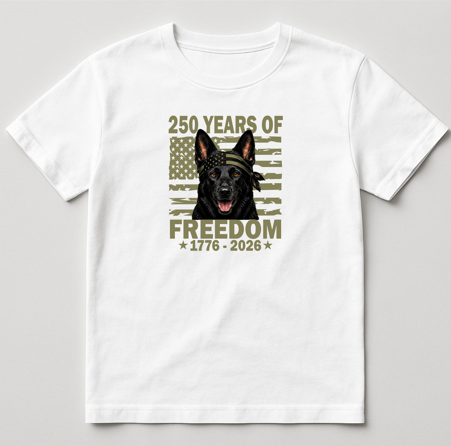 Green Flag German Shepherd T-Shirt | Patriotic GSD Tee