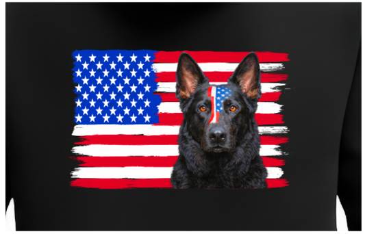 Patriotic German Shepherd Hoodie "or" T Shirt