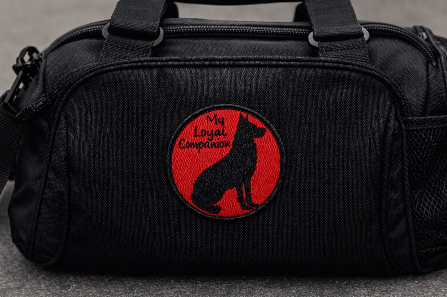 Red Moon Black German Shepherd patch